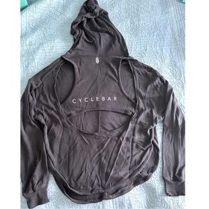Womens Cyclebar Size Small Cropped Sweatshirt Black Pre owned